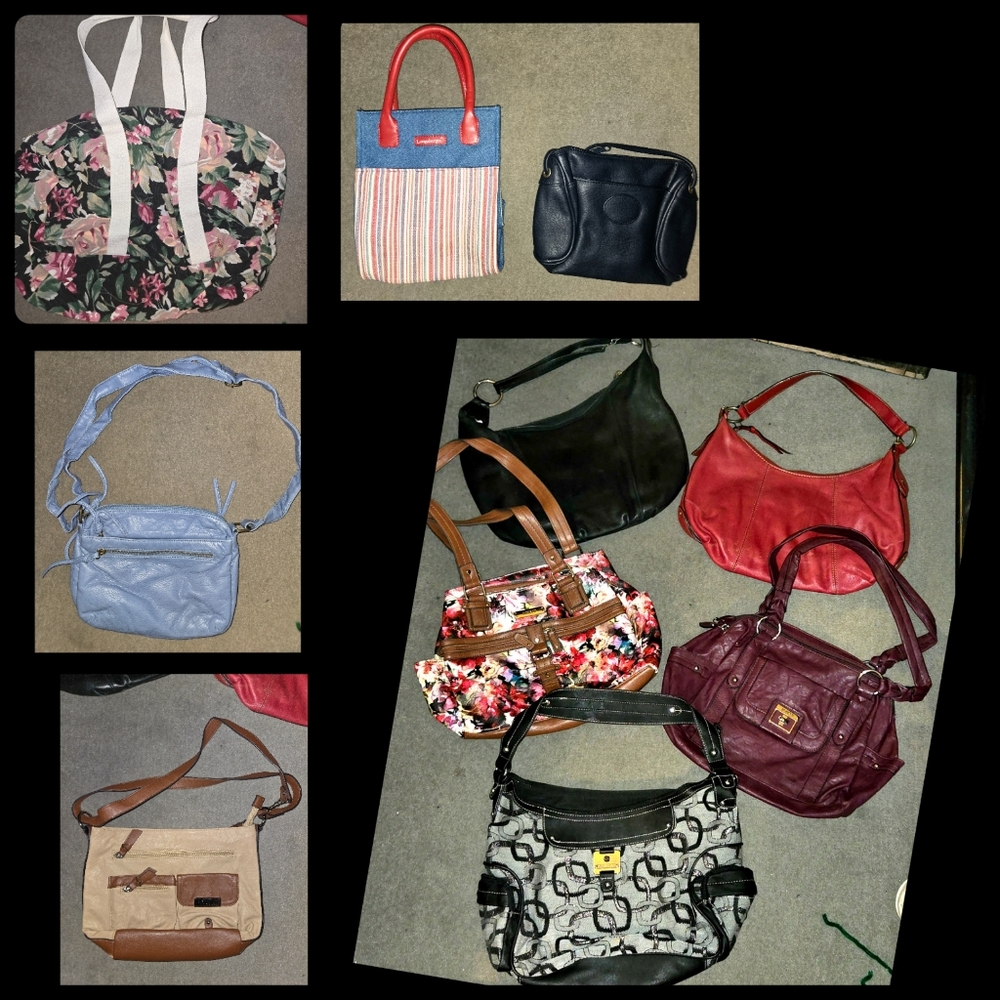 LOT OF PURSES BAGS 10PC MIXED